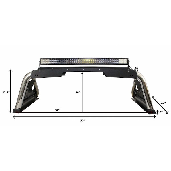Go Rhino 07-C SILVERADO/SIERRA/RAM 1500/2500/3500/F150/TUNDRA SPORT BAR 2.0-COMPLETE KIT POLISHED 911600PS - main